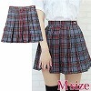 チェック柄プリーツスカート M
